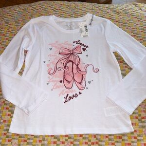 The Children’s Place Girls Size S 5 6 Small New NWT Long Sleeve Ballet Shirt